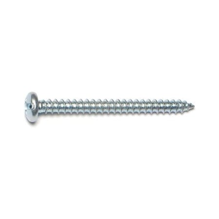 Sheet Metal Screw, #8 X 1-3/4 In, Zinc Plated Steel Pan Head Combination Drive, 30 PK